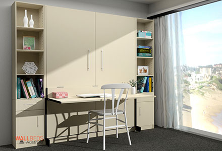 Wallbeds Australia, Fold Away Bed To Desk