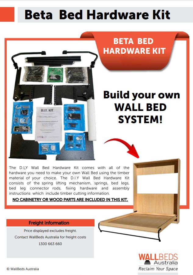 Beta-Bed Wall Bed Hardware Kit